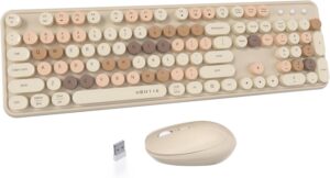 UBOTIE Colorful Wireless Keyboard & Mouse Combo