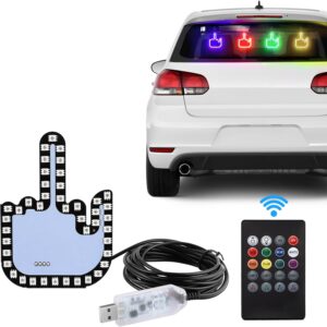 Car LED Road Rage Finger Sign with Remote