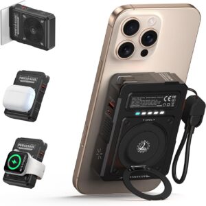 Magnetic 5-in-1 Power Bank w/AC Plug, 10000mAh