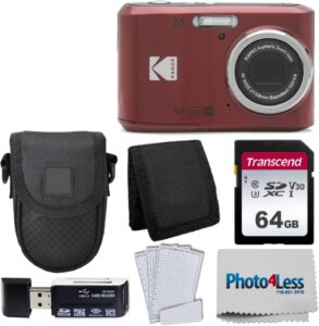 Kodak PIXPRO FZ45 Camera Bundle (Red)