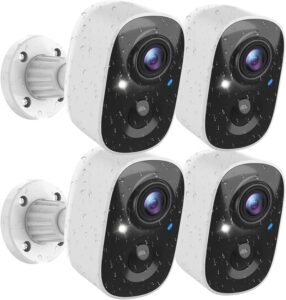 4P Wireless Outdoor Security Cameras, 2K