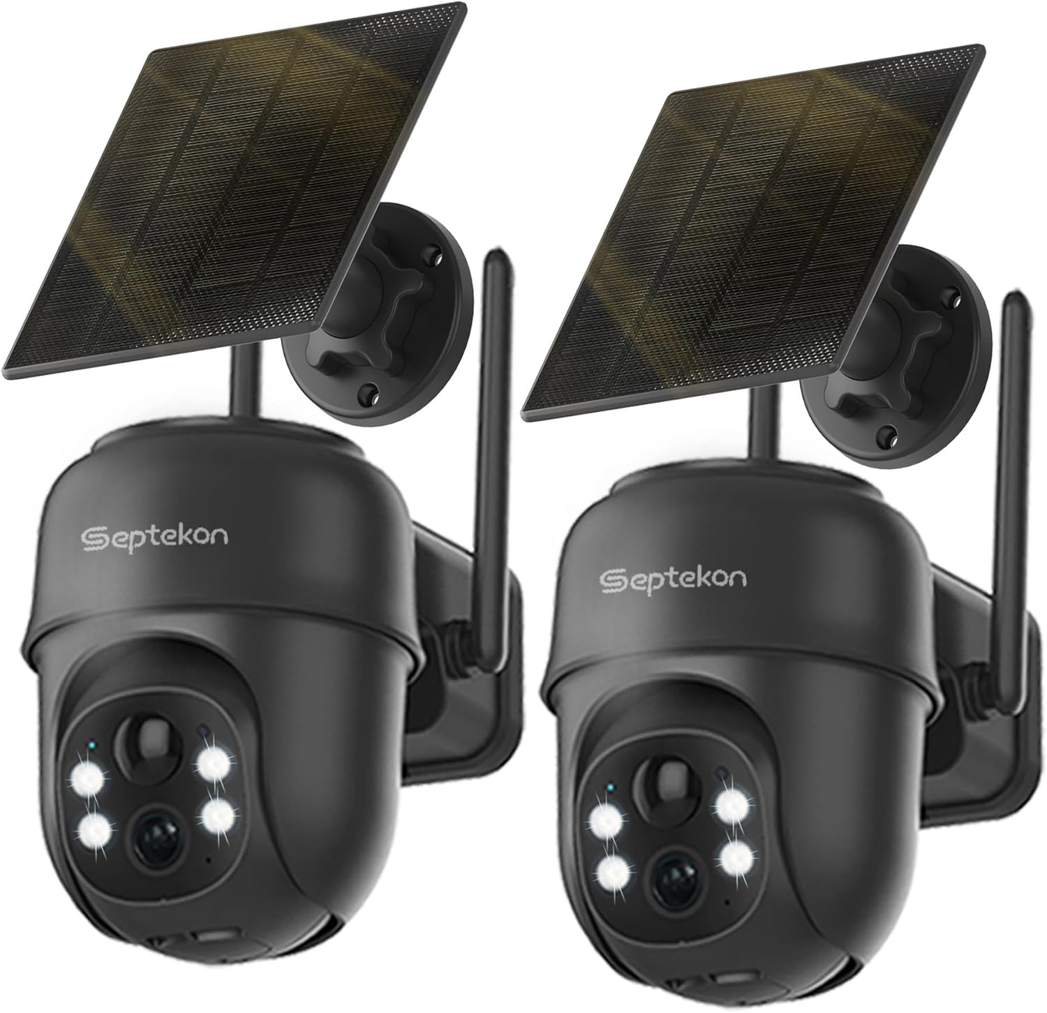 Septekon 2K Solar Security Cameras 2 Pack