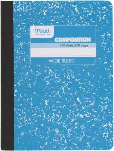 Mead Blue Marble Notebook, 100 Sheets