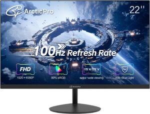 22" FHD 100Hz 99% sRGB Frameless Monitor