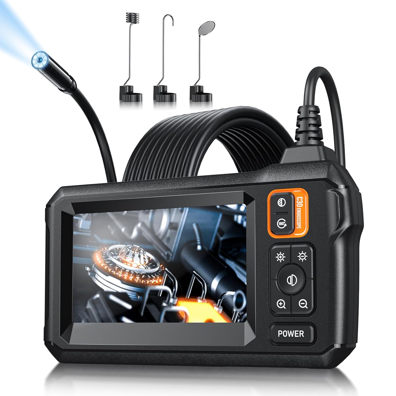 4.3" HD Borescope, 16.5ft, IP67