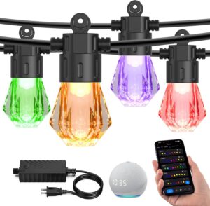 XMCOSY+ 96FT Smart Outdoor String Lights