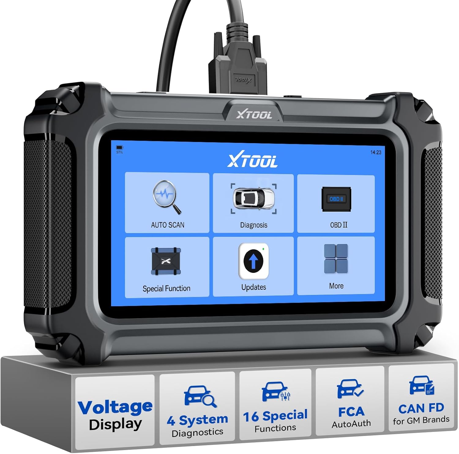 XTOOL D5S OBD2 Scanner, 16 Resets, CAN FD