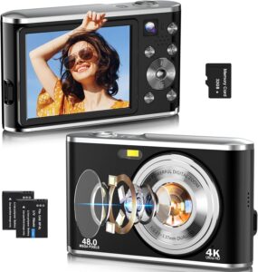 48MP Vlogging Camera, 16X Zoom, 32GB Card