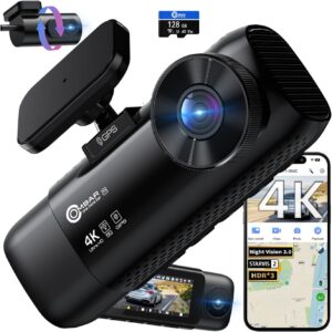 OMBAR 4K 3CH Dash Cam, STARVIS 2, 128GB Card