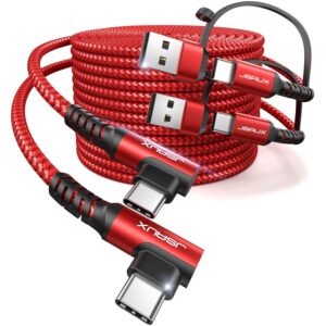 JSAUX 100W USB-C Cable 2-Pack, Red