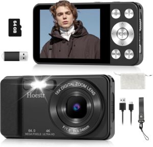 Hoestr 64MP 4K 18X Zoom Camera