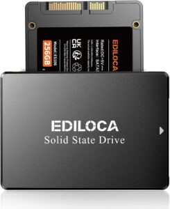 256GB 2.5" SATA III SSD, 520MB/s Read