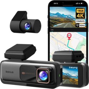 4K Front/Rear Dash Cam w/ GPS, WiFi, Night Vision