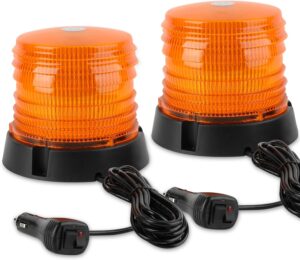 ASPL 2pcs LED Amber Warning Strobe Lights, 12V-24V