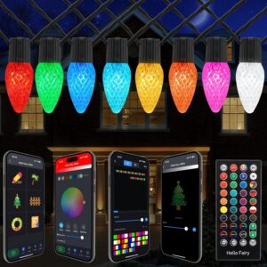 Smart C9 RGB Christmas Lights 99ft APP/Remote