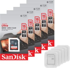SanDisk 5x16GB SDHC Cards