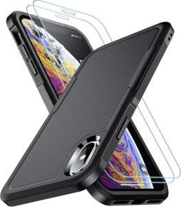 iPhone X/XS Heavy Duty Case w/ 2 Screen Protectors