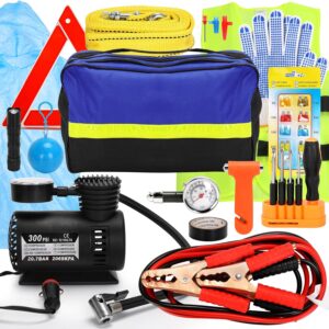 14-Piece Car Emergency Kit with Jumper Cables