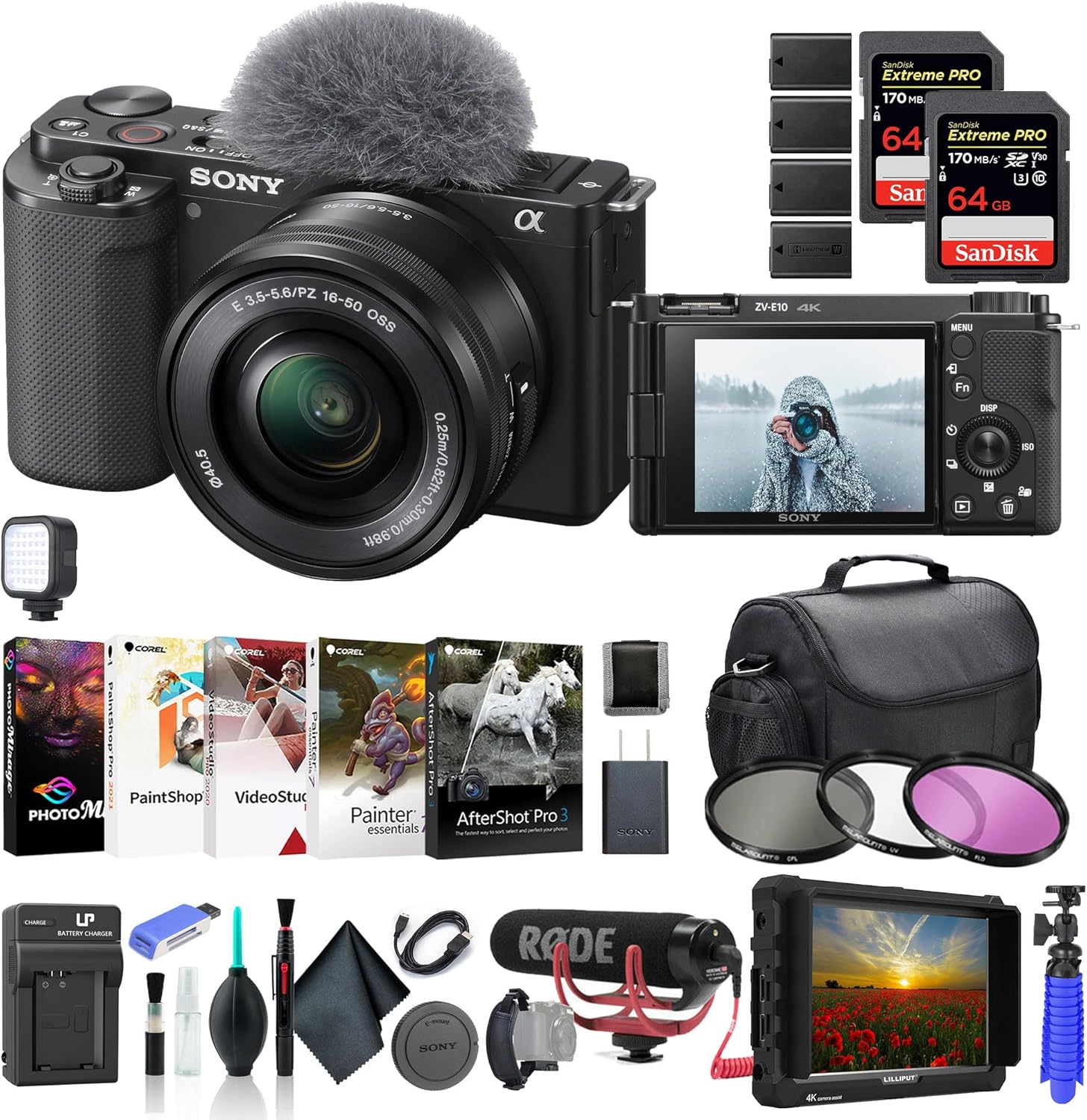 Sony ZV-E10 Kit w/ 16-50mm Lens & 128GB