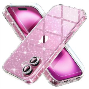 iPhone 16 Plus Case, Glitter Clear