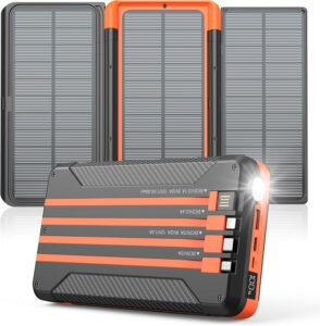 Solar Power Bank 46800mAh, 4 Cables, PD20W