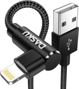 90° iPhone Charger 2-Pack 10ft Black