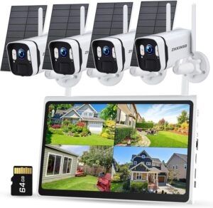 4MP Solar Security Camera 10" Monitor Kit