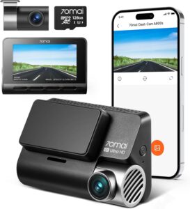 70mai A800S 4K Dash Cam Front & Rear