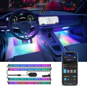 Govee Car LED Strip Lights, RGBIC Smart App Control