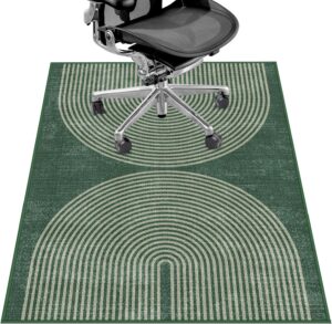 Geo Green Chair Mat for Hard Floors, 36x48