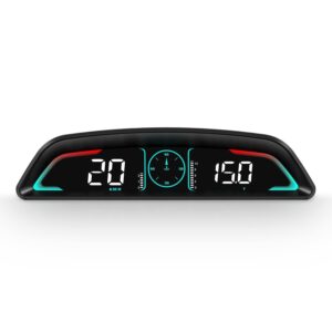 OBD2 HUD: Speed, RPM, Alerts, Clock