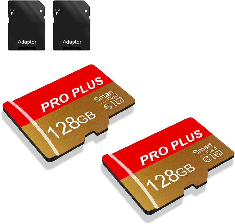 128GB TF Card with Adapter, UHS-I C10 A1