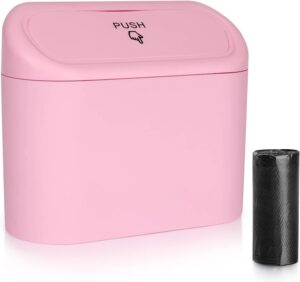 Pink Car Trash Can with Lid