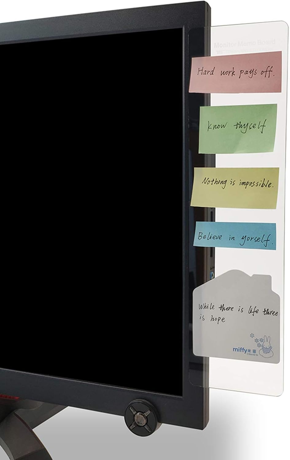 MINSA Transparent Monitor Side Memo Board
