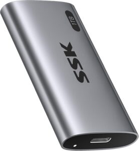 SSK 1TB Portable SSD, 550MB/s, USB 3.2