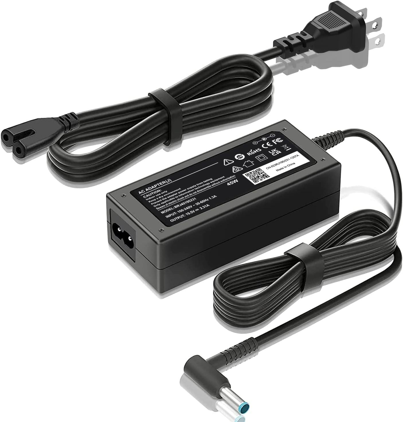 45W HP Laptop Charger with Blue Tip