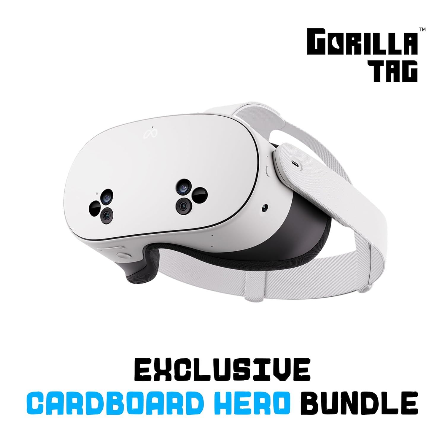 Meta Quest 3S 128GB Mixed Reality Headset with Gorilla Tag Cardboard Hero Bundle