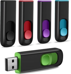 5-Pack 8GB USB 2.0 Flash Drives, Multi-Color