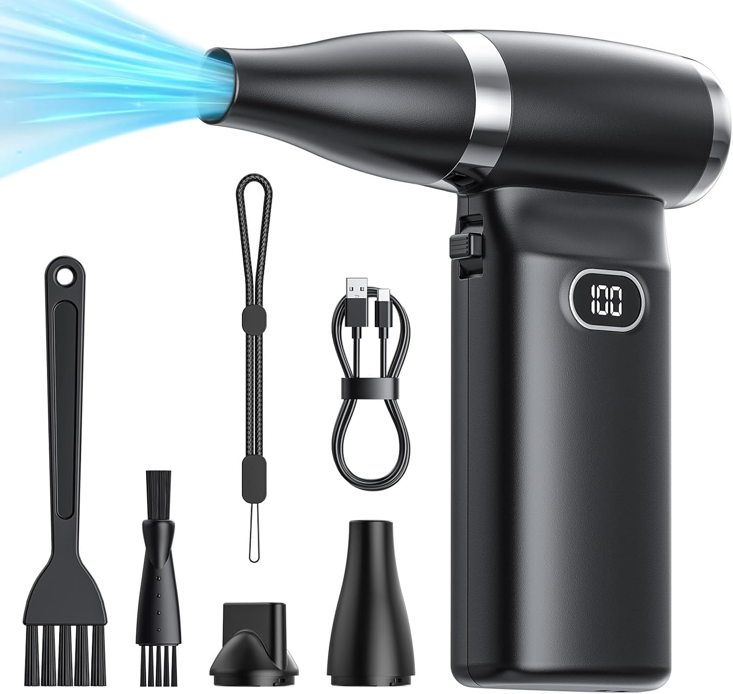 Cordless Air Duster: 60 MPH Mini Blower
