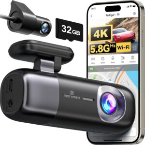 REDTIGER F9 4K Dash Cam Front & Rear
