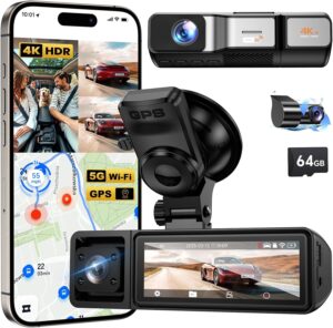 K800 4K Dash Cam 3CH GPS WiFi 64GB