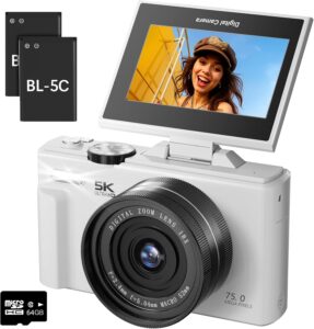 75MP WiFi Vlogging Camera with 64GB Card