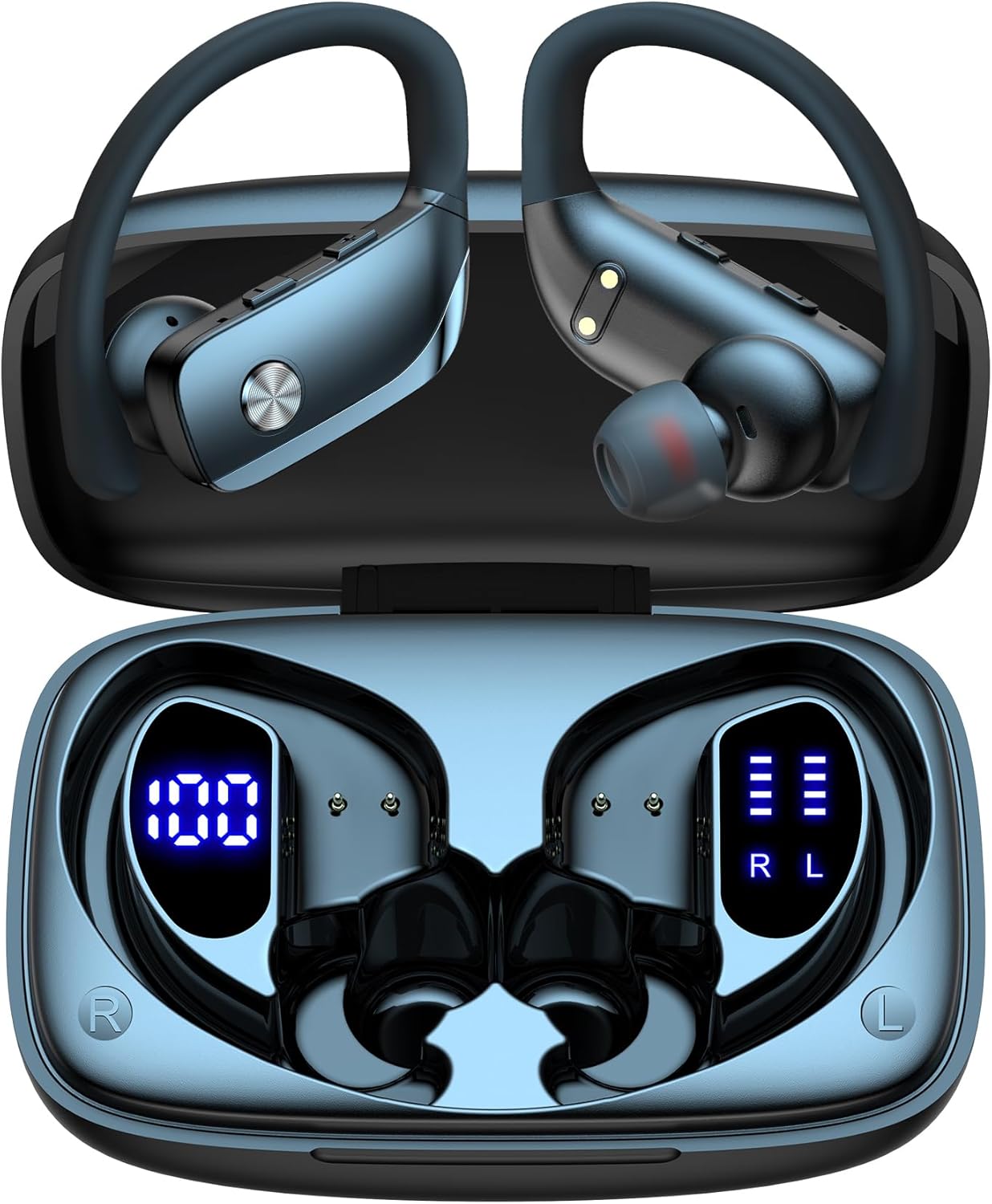 Bmani Wireless Earbuds, 80H, Over-Ear Hook