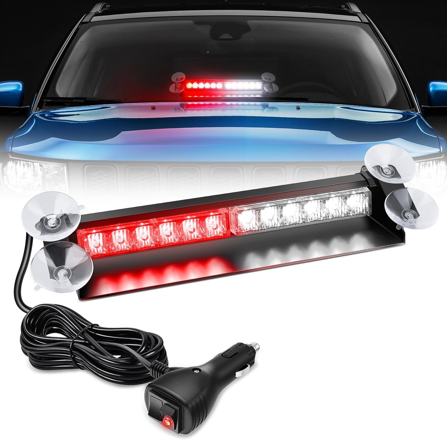 Nilight 12LED Traffic Advisor Strobe Light Bar