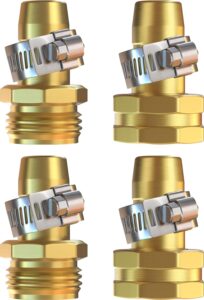 DBR Tech Garden Hose Repair Kit 5/8 & 3/4" | Heavy Duty Leak-Proof Metal Hose Mender & Connector Set | Male & Female Fittings to Fix Water Hose Ends and Replacement, 2 Set