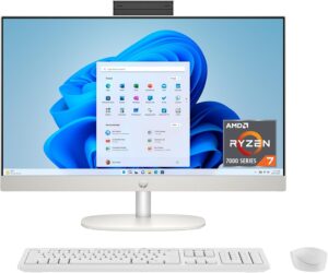 HP 23.8" AIO, Ryzen 7, 16GB RAM, 512GB SSD