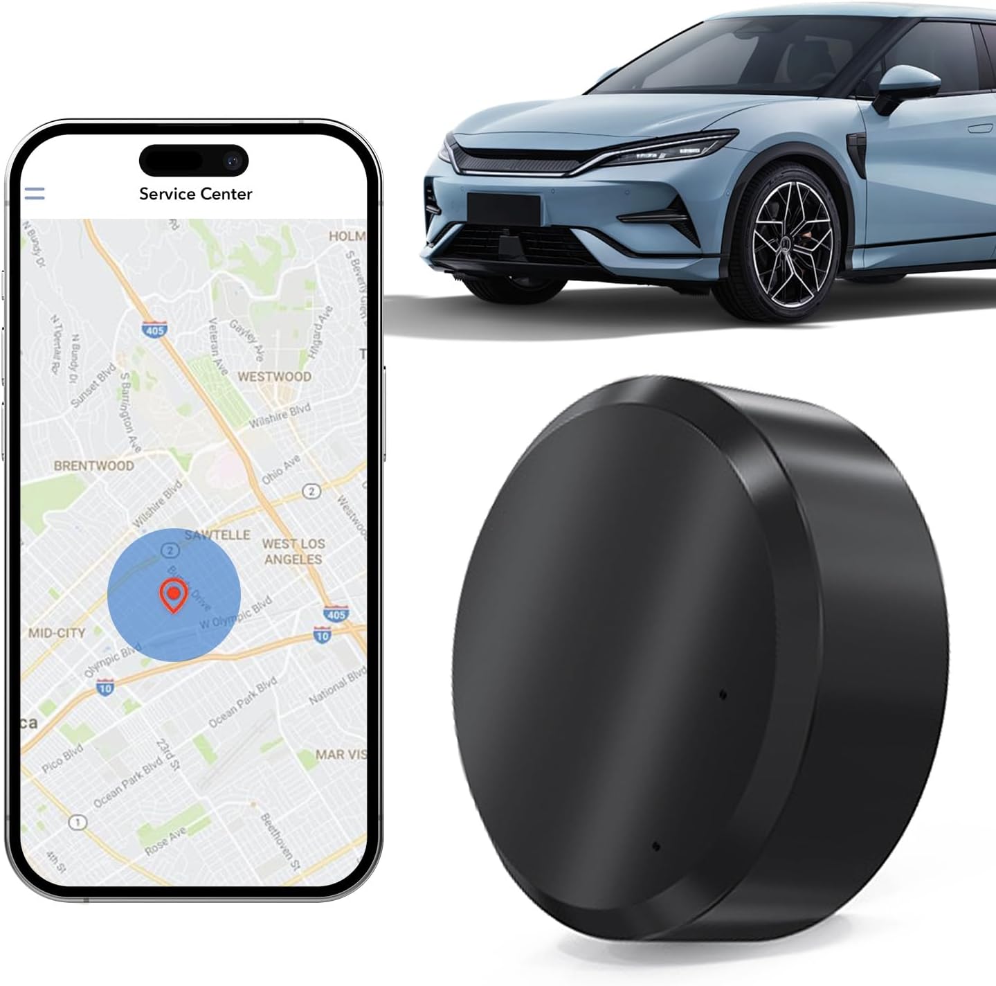 Mini GPS Tracker for Cars, Kids, Dogs - No Monthly Fee, Hidden Magnetic (GF11