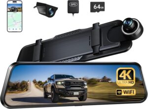 Pelsee P10 Plus 4K Mirror Dash Cam