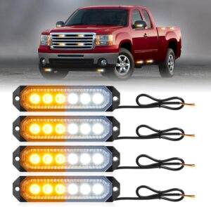 HLauto 406T Amber White Strobe Lights