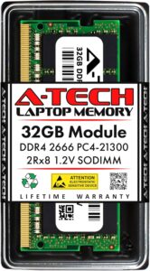 A-Tech 32GB DDR4 2666MHz SODIMM Laptop RAM